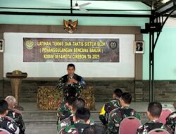 Kodim 0614/Kota Cirebon Gelar Latihan Penanggulangan Bencana Alam Banjir.