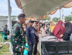 Dukung Program Pemerintah Daerah : Danramil 1402/Harjamukti Sukseskan Gerakan Pasar Murah.