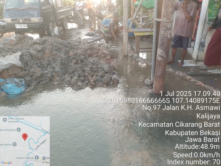 KAWALI Soroti Kebocoran Pipa PAM di Bekasi Akibat Proyek Kabel Optik Tanpa APD