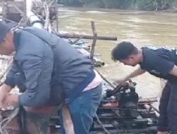 Tindak PETI Sekadau di  Hulu,Polisi Amankan Peralatan dan Lumpuhkan Mesin Dompeng