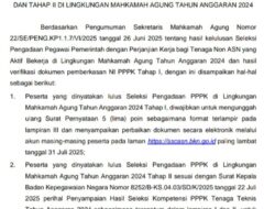 MA Umumkan Pemberkasan NI PPPK Tahap I dan Tahap II Tahun Anggaran 2024, Catat Syaratnya!