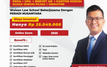 Wuisan Law School Gandeng PERADI Nusantara Luncurkan Program Triple Preneur, Siapkan Generasi Advokat dan Praktisi Hukum Mandiri