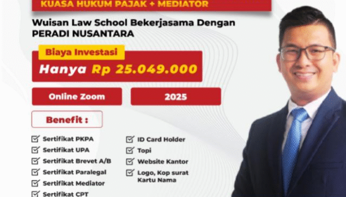 Wuisan Law School Gandeng PERADI Nusantara Luncurkan Program Triple Preneur, Siapkan Generasi Advokat dan Praktisi Hukum Mandiri
