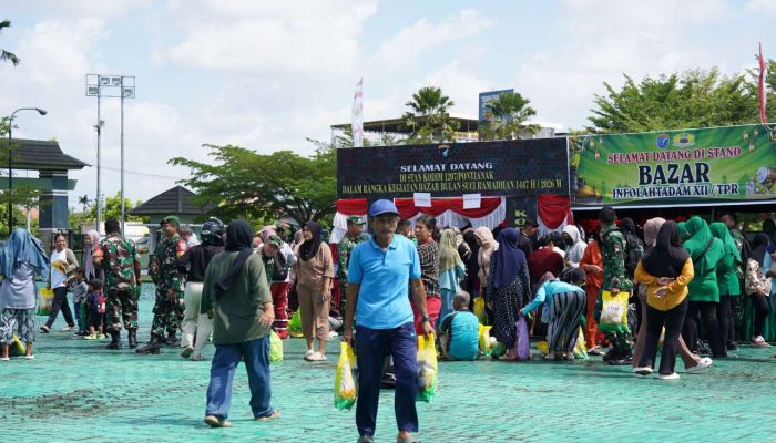 Bantu Ringankan Beban Masyarakat, Kodam XII/Tpr Gelar Bazar Ramadhan Murah