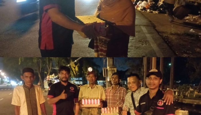 RELLA Kalbar Berbagi Minuman Kaleng untuk Petugas Kebersihan dan Pemulung Jelang Idul Fitri 2026