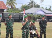 Dandim 1206/Putussibau Berikan Arahan kepada Personel Yonif TP 927/Uncak Kapuas Usai Upacara Penyambutan