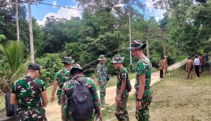 Percepat Akses Warga, Kodim 1209/Bengkayang Mulai Tinjau Lokasi Pembangunan Jembatan Gantung