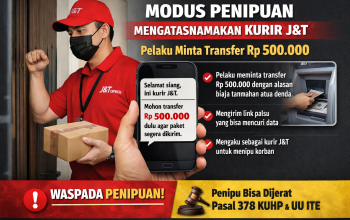Modus Penipuan Mengatasnamakan Kurir J&T, Pelaku Minta Transfer Rp500 Ribu